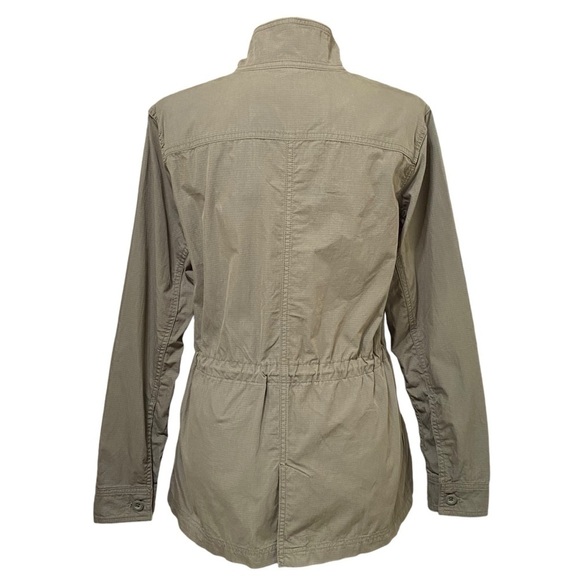 Eddie Bauer Green Utility Jacket Medium Drawstring Waist Grunge Lightweight - Picture 4 of 6